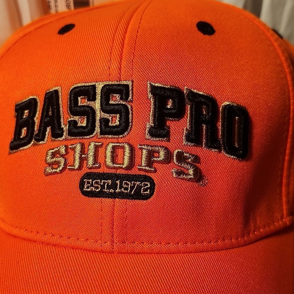 Bass Pro Shops Safety Orange Sliderback Hat - New - Picture 2 of 7